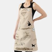 Tablier Français rose : Design Motif chic. (Insitu)