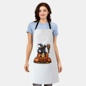 Tablier Française Bulldog sorcière Citrouille Halloween Ho (Porté)