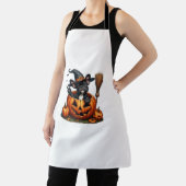 Tablier Française Bulldog sorcière Citrouille Halloween Ho (Insitu)