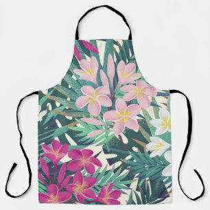 Tablier Frangipani Tropical : Vintage rose-blanc.