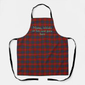 Tablier Fraser Tartan avec initiales, nom ou message amusa (Recto)