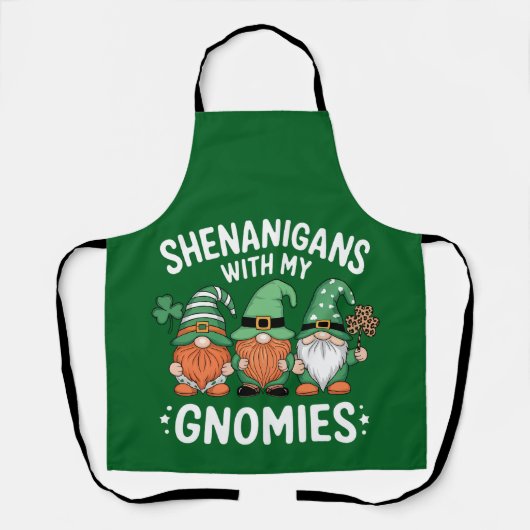 Tablier Fredonnements avec mes gnomes de la Saint-Patrick  (Recto)