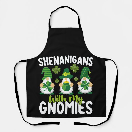 Tablier Fredonnements avec mes gnomes Gnome St Patrick's D (Recto)
