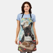 Tablier French Bulldog Holiday Baking : Noël festif (Porté)