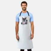 Tablier French Bulldog I Heart Mom Tattoo Apron (Porté)