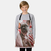 Tablier French Bulldog in Christmas Hat (Porté)