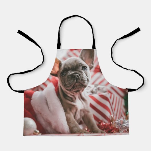 Tablier French Bulldog in Christmas Hat (Recto)