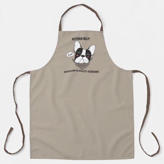 Tablier French Kitchen Help Apron - Brown (Recto)