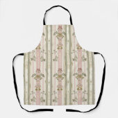 Tablier French Retro Damask Stripe All-Over Print Apron (Recto)