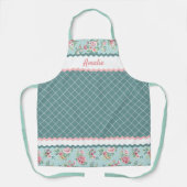 Tablier French Shabby Chic Pastel Turquoise Rose Bleu