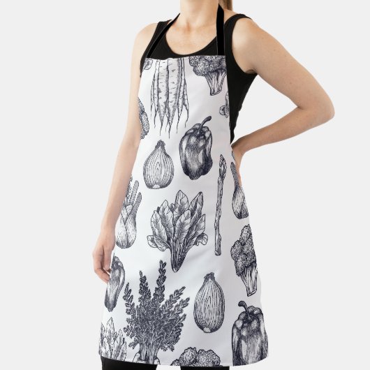 Tablier Fresh vegetables seamless pattern. Broccoli, carro (Insitu)