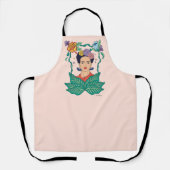 Tablier Frida Kahlo Graphisme du cadre floral (Recto)