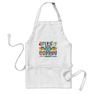 Tablier FRIENDS™ Mais d'abord Café Graphique Vibrant