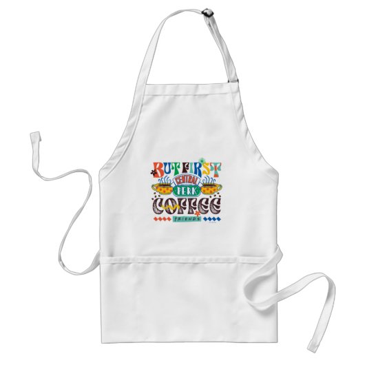 Tablier FRIENDS™ | Mais d'abord Café Graphique Vibrant (Devant)
