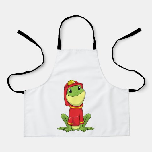Tablier Frog as Firefighter avec Helmet (Recto)