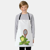 Tablier Frog at Tennis with Tennis racket (Porté)