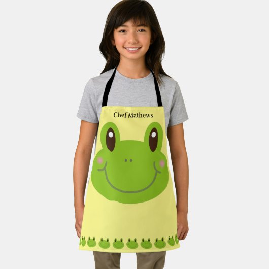 Tablier Frog Colorful Whimsical School (Insitu)