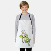 Tablier Frog with Flower. (Porté)