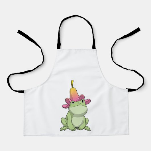 Tablier Frog with Plumeria (Recto)