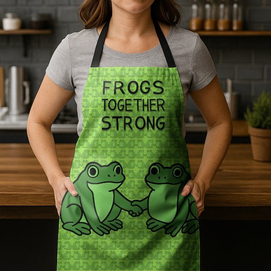 Tablier Frogs Together Strong Portland Frog Protest