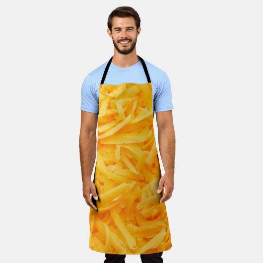 Tablier fromage cheddar râpé vue du haut (Porté)