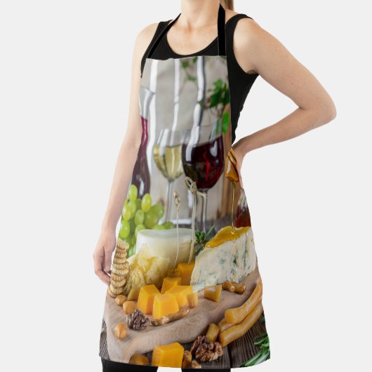 Tablier Fromage Vin Miel Noix Raisins Crackers Alimentatio (Insitu)
