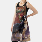 Tablier Frontière Collie Festive de Noël (Insitu)