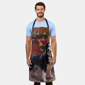 Tablier Frontière Collie Festive de Noël (Porté)