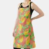 Tablier Fruit citron motif jaune pêche vert (Insitu)