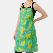 Tablier Fruit citron motif jaune vert turquoise (Insitu)