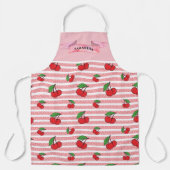 Tablier Fruit de cerise rouge mignonne Design Nom personna (Recto)