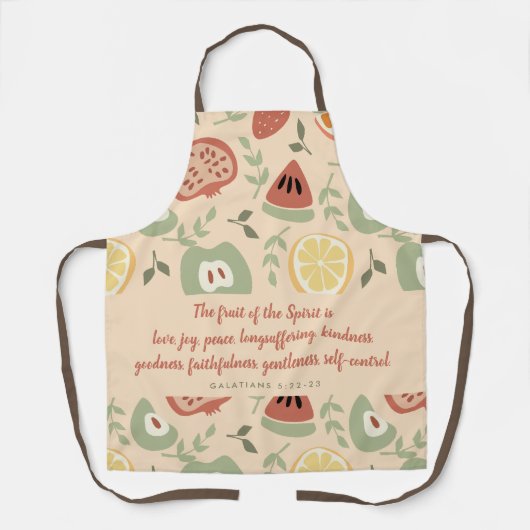 Tablier Fruit de l'Esprit Écriture Abstraite (Recto)