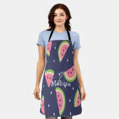 Tablier Fruit de pastèque rose estivale tendance (Porté)