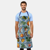 Tablier Fruit d'été méditerranéen & Mosaïque Bleue Blanc (Porté)