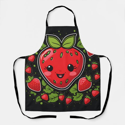 Tablier Fruit fraise souriant (Recto)