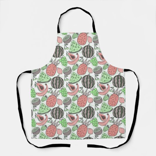 Tablier Fruit motif transparent | motif de surface de frui (Recto)