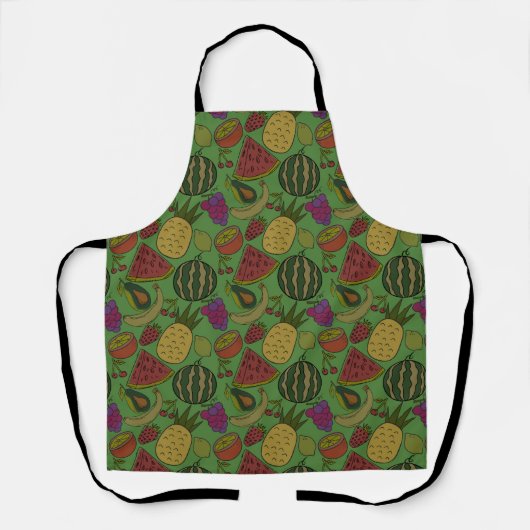 Tablier Fruit motif transparent | motif de surface de frui (Recto)