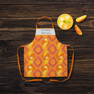 Tablier Fruits and Zest Orange Personalized
