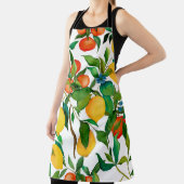 Tablier Fruits d'agrumes, motif d'aquarelle vibrante. (Insitu)