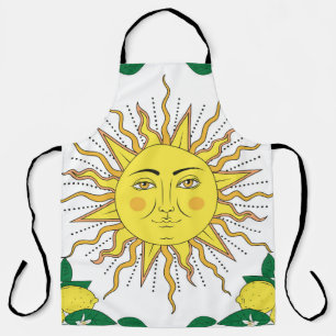 Tablier Fruits de citron tropicaux, Face Soleil.