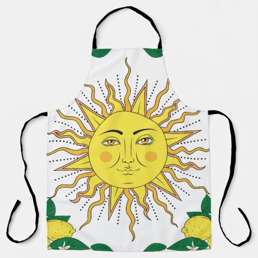 Tablier Fruits de citron tropicaux, Face Soleil. (Recto)