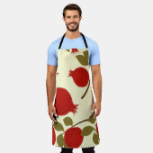 Tablier Fruits de grenade : Cartoon Arrière - plan jaune (Porté)