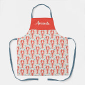 Tablier Fruits de mer vintages Nom personnalisé Apron (Recto)