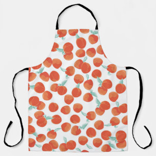 Tablier Fruits de pêche, motif d'été.