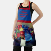 Tablier Fruits de rubans bleus à la campagne Personnalisé (Insitu)