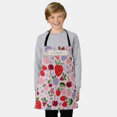 Tablier Fruits d'été rose Bridesmaid Personnalisé (Porté)