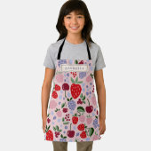 Tablier Fruits d'été rose Bridesmaid Personnalisé (Insitu)