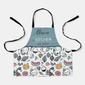 Tablier Fruits et chats (Recto)