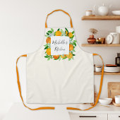 Tablier Fruits et Fleurs Oranges Élégants Botanique