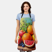 Tablier Fruits frais dans un parfait mélange de design (Porté)